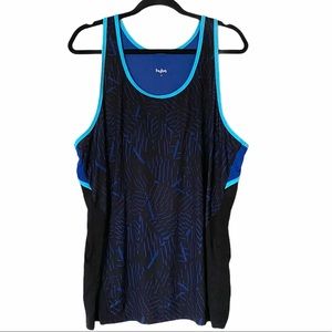 Hyba Active Wear Tank Top blue black size 2x